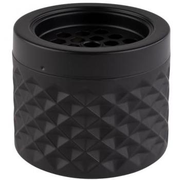 Glasschwarzer Windaschenbecher APS – Ø 9,5 cm, matt gefrostet