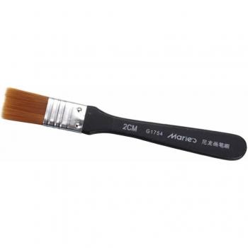 Flat Tip Artist Brush with Nylon Hair for Oil and Watercolor