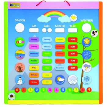 Calendario Magnetico Multicolore Andreu Toys 41 x 42.5 x 1.2 cm