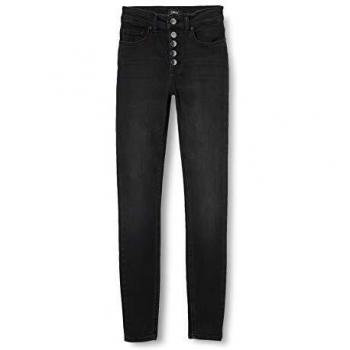 Vaqueros skinny ONLY NOS Onlblush Hw Button Sk Jeans, Negro