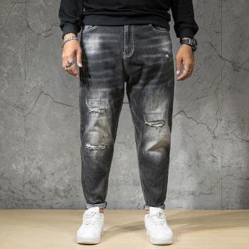 GXXH Lässige Männerjeans mit Ausbeul-Effekt