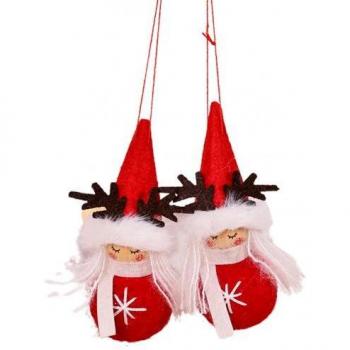 Kerstdecoratie Herten Hoorn Engel Meisje