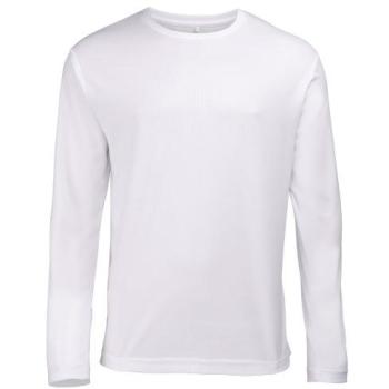 AWDis Men's Just Cool Sports Long Sleeve T-Shirt – White Medium