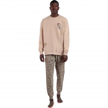 Sueño Suave Pijama Largo Beige
