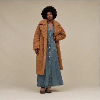 Término UGG para mujer: Abrigo Gertrude Long Teddy (L) – colección 2024