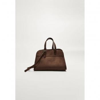 Stradivarius Brown Leather‑Look Tote