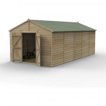 Beckwood 10x20 Apex Wooden Shed with Double Door and No Installation