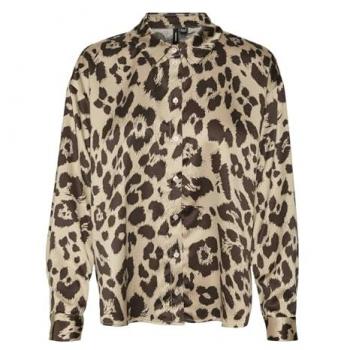 Brown Classic Long Sleeve Shirt by VERO MODA – Size Small