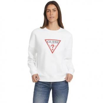 Felpa Oversize con Logo Iconico Guess Art W4yq00 Kc811 PURE WHITE