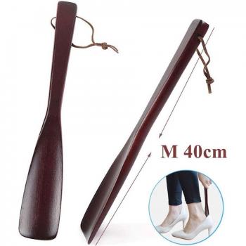 Corne de chaussure en bois avec boucle suspendue et poignée flexible