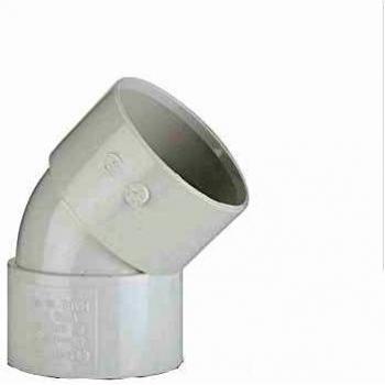 Obtuse 45° Bend, White Polypipe – 40mm