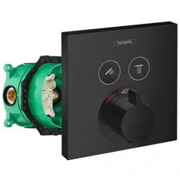 Frontal negro mate para mezclador Hansgrohe