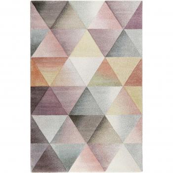 Tapis géométrique scandinave rose 120x170