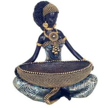 Figurine Artisanale Africaine Bleu