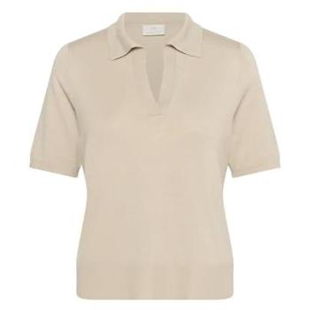 KAFFE Lizza Women’s Plain Polo – Grey (M)