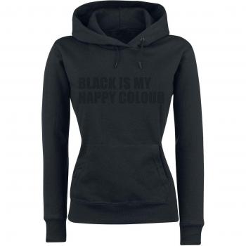 T-shirt de sport avec capuche « Black Is My Happy Colour » – Femme – Noir – Taille Unique