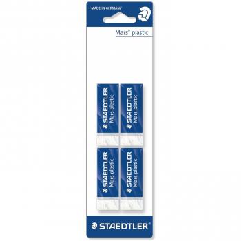 Blister-Made Mars Plastic Erasers (Pack of 4), 52650BK4DA