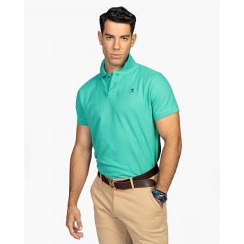 Polo verde agua de manga corta para hombre Harper & Neyer