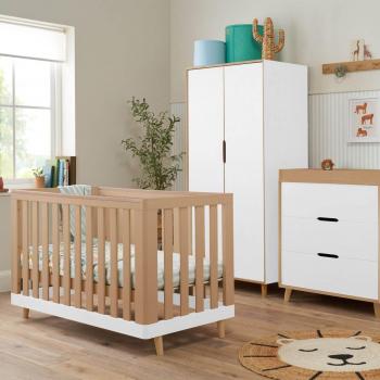 Tutti Bambini Hygge Mini 3 Piece Nursery Furniture Set Light Oak