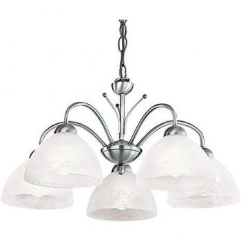 Milanese Satin Silver 5 Light Pendant