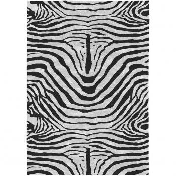 Tapis Digital Noir en Coton 160x230