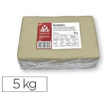 Pasta de modelar sio-2 gres granada para escultura y modelado paquete de 5 kg