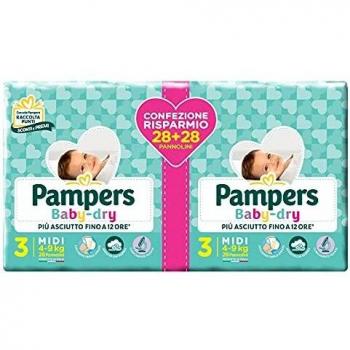Pampers baby dry midi pd 56 pezzi