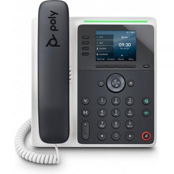 Teléfono IP POLY Edge E220 y PoE Negro