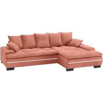 Haiti II L‑Form RGB‑LED Sofabett‑Ecksofa mit Kaltschaum und Bettkasten