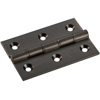 76×50×2.5 mm Brass Washered Butt Hinge – Matte Bronze (Internal Door, Metallic Finish)