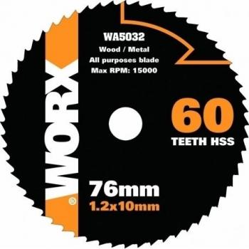 Disco de Corte y Pulido Worx 76 mm 60T