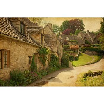 Papermoon Fototapete – Cotswold Alt Dorf Altstadt Steinmauern