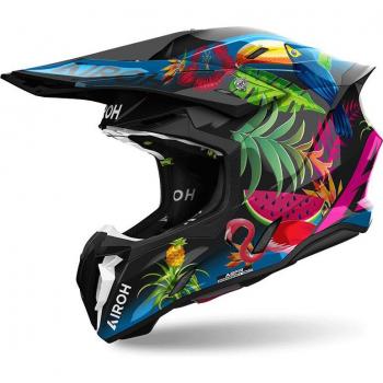 Casco Moto Cross Enduro Airoh TWIST 3 AMAZONIA Lucido taglia M