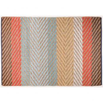 Jutebaumwoll-Webteppich – 160 x 230 cm – Natur Multi – Beidseitige Verwendung – Tom Tailor Smooth Comfort