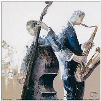 Musical Box Artisanale en Bois « Jazz Band » – 30x30x1,8 cm (EC20470)