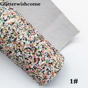 Glitterwishcome A4 21x29CM Chunky Glitter Vinyl for Bows, GM075A