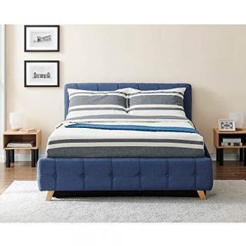 Mobilier Déco Cody Lit de Jour, Bois, Bleu, 2 Personnes