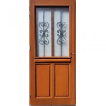 Puerta de entrada de madera 'syrah' 215x90, lateral izquierdo, sin manilla
