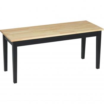HOMCOM Küchenbank 2-Sitzer aus Kiefernholz, bis 220 kg, natur, 102x36x45cm