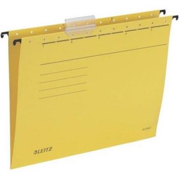 Leitz Alpha Gelbe Hängemappen A4, Offene Seite, 250g/m² Karton, 5er-Pack