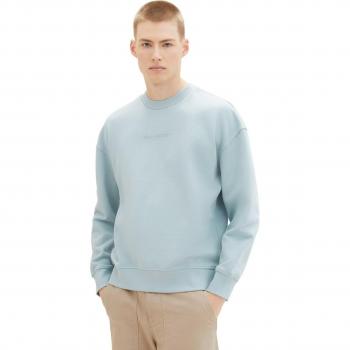 Tom Tailor sudadera azul claro para hombre con cuello redondo