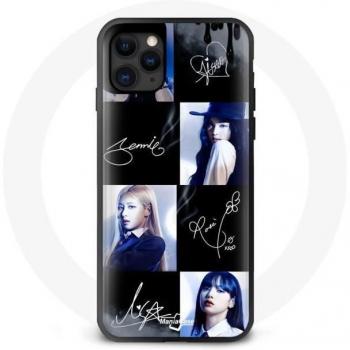 Copertura Maniacase iPhone 13 Pro Nero, Firma Blackpink, Morbido