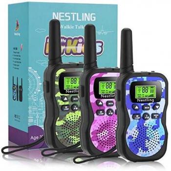 Walkie Talkie Camuflaje para Niños, Nestling, 2 Vías, Rango 3 Millas