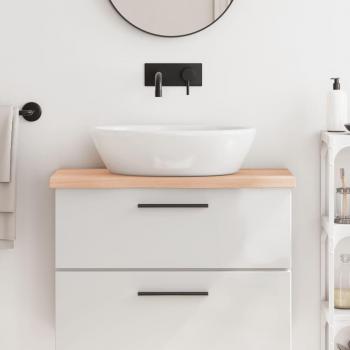 Bord vivant comptoir salle de bain – 80 x 30 cm, bois non traité