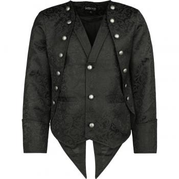 Baroque Gothic 2-en-1 Veste mi-saison – Noir, Hommes, Taille S à XXL