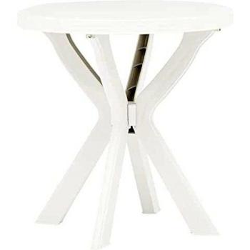 Bistro Table Ø70 cm in White Plastic