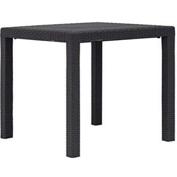 Tavolo da Esterno Marrone 79x79x72 cm in Plastica Rattan