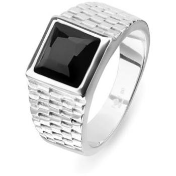 FAVS Fingerring FAVS Herren-Herrenring Edelstahl 1 Onyx
