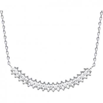 Collar 'Sissi' de Plata con Acabado Blanco