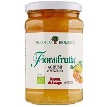 Vasetto di confettura di glassa Fiordifrutta con agrumi e zenzero di Rigoni di Asiago da 260 gr
